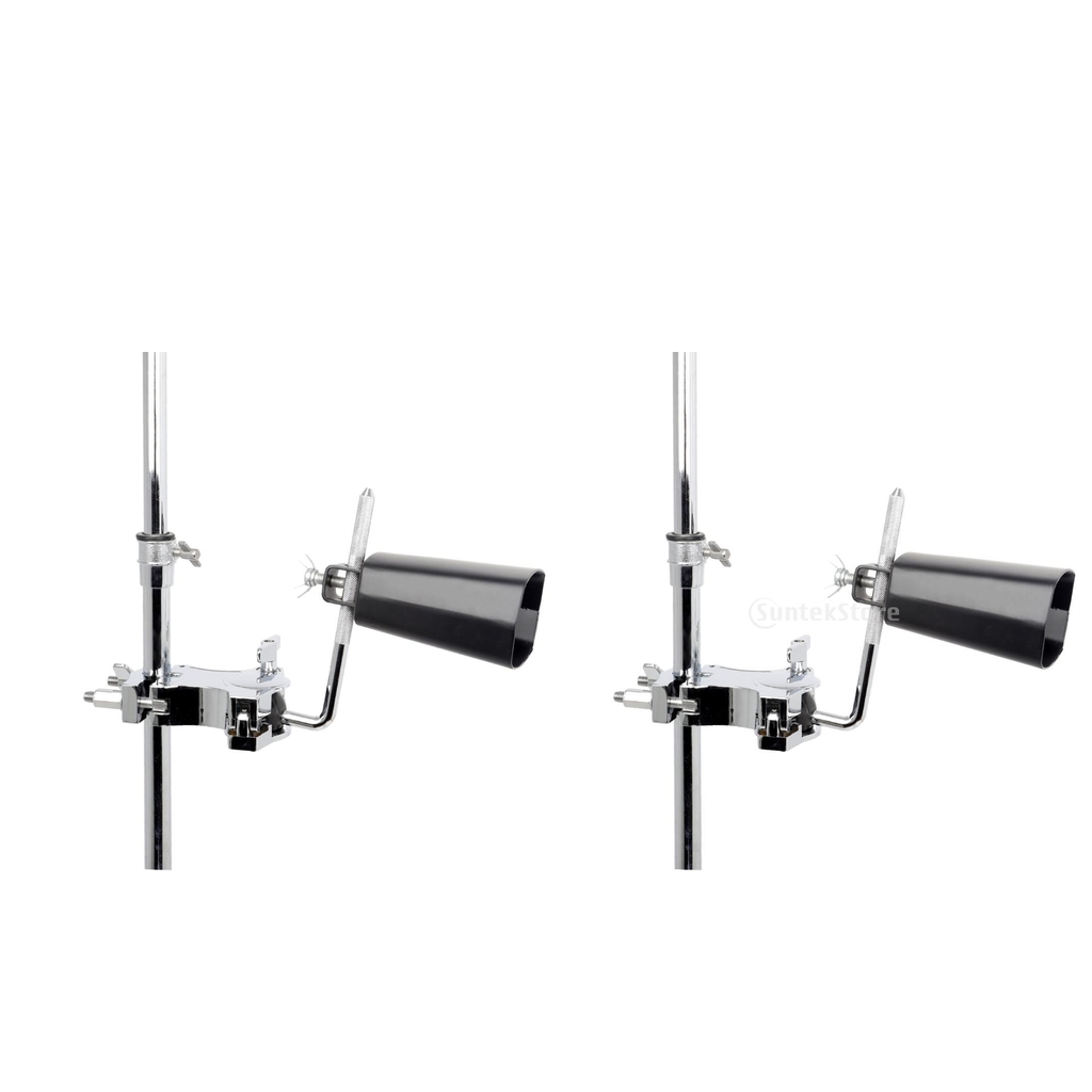 

2pcs Adjustable Cowbell MountIng Bracket Clamp Holder L-Rod Multiclamp