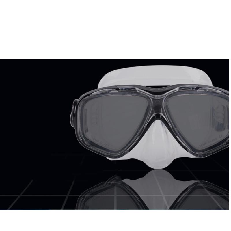 

Silicone Diving Mask Tempered Glass Lens Wide View for Scuba Diving, Snorkeling, Freediving,Swimming - Blue,Black,Yellow,Pink