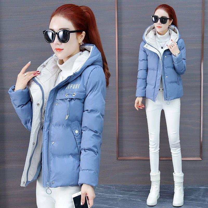 

2020 new arrival female winter padded coat warm thick cotton inside puffer jacket women bubble coat pink down, Black