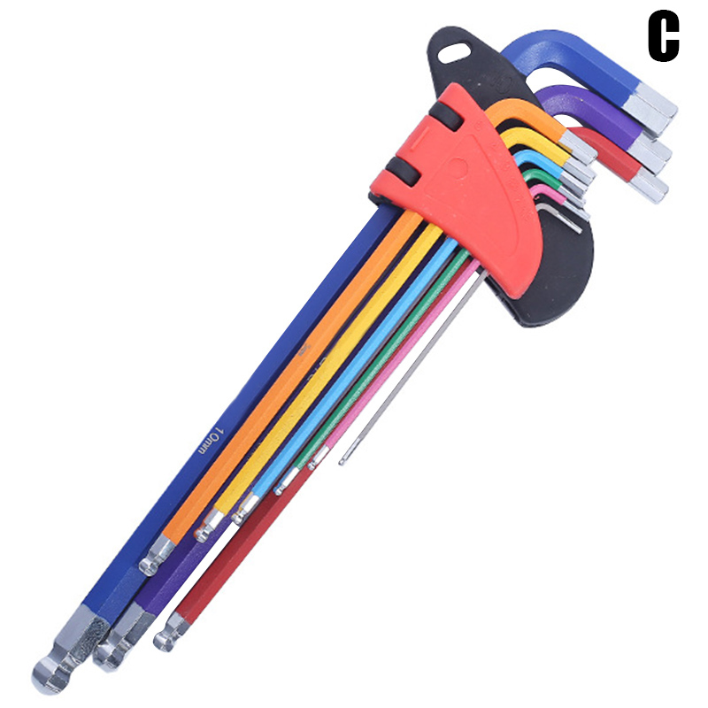 

9pcs Allen Wrench Hex Key Set Folding Hex Key Wrench High Hardness Tool Set Car Repair Tools JA55
