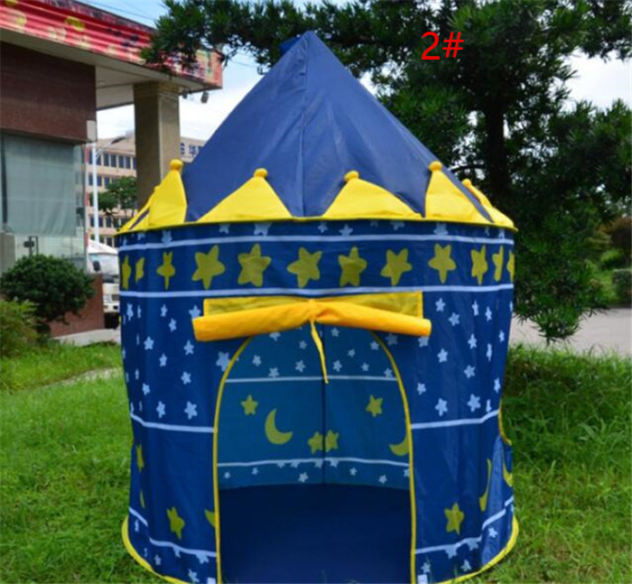 

4 Colors Kids Toy Tents Children Folding Play House Portable Outdoor Indoor Toy Tent Princess Prince Castle Cubby Playhut Gifts