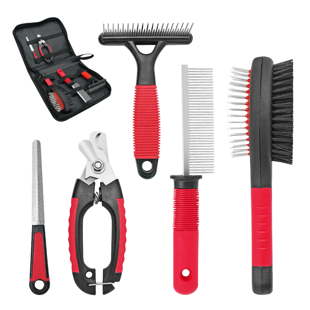 2019 Dog Grooming Comb Brush Set Cat Nail Clippers Stainless Steel