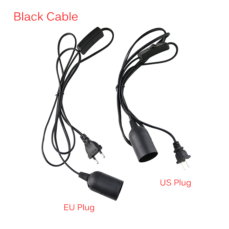 

1.8m Power Cord Cable E27 Lamp Bases EU plug with switch wire for Pendant LED Bulb Hanglamp Suspension Socket Holder