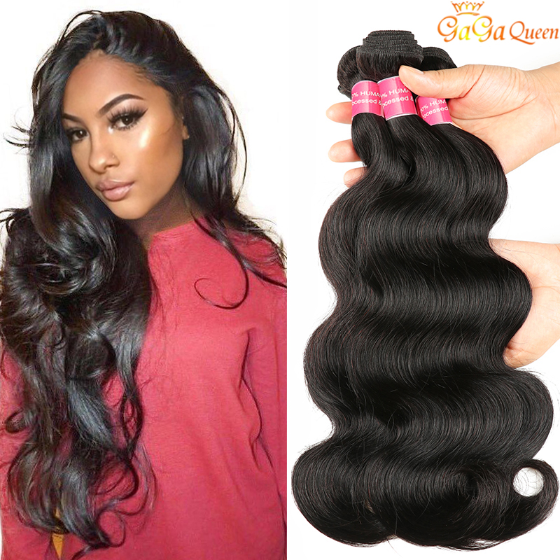 

Brazilian Body Wave Wet and Wavy Virgin Brazilian Hair 3 Bundles Brazilian Human Hair Weave No Shedding, Natural color