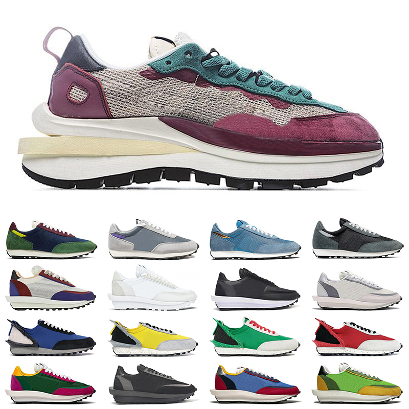 

running shoes daybreak ldv waffle chaussures men women white nylon mens trainers sports sneakers, College orange