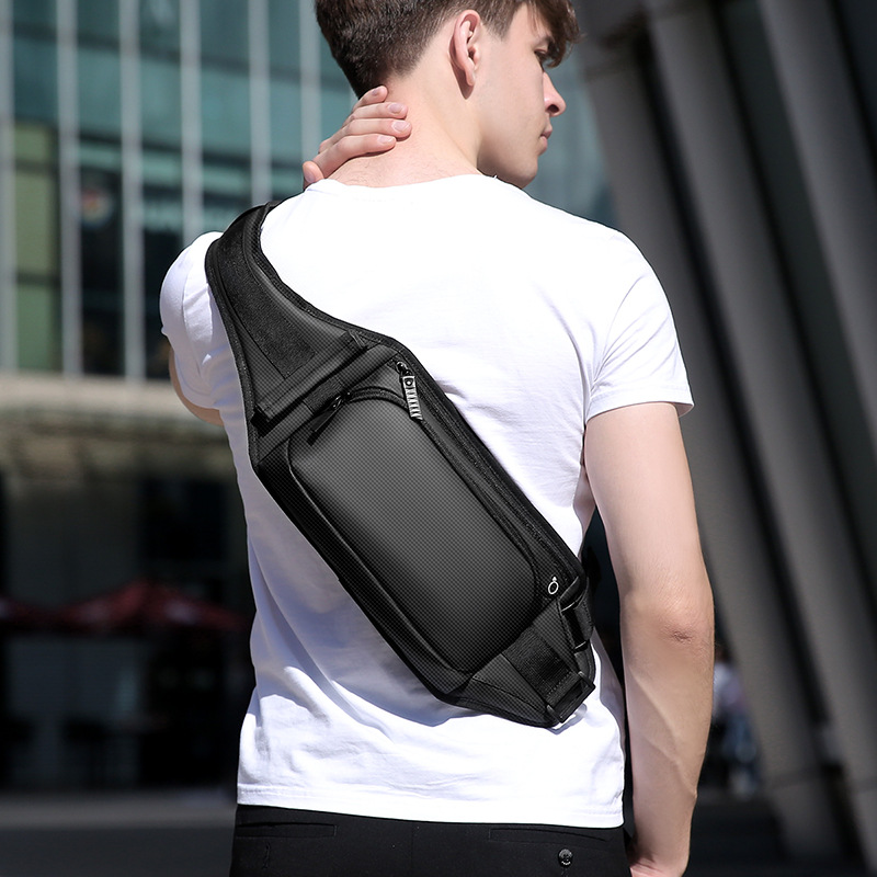 

Multifunction Men Waist Bag Fanny Pack for Teenage Travel Phone Belt Bag Pouch Shoulder Bags Male Waterproof Sport Waist Pack, Black