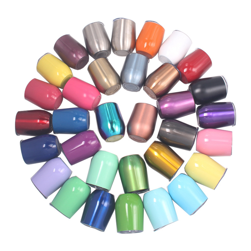 

12oz Stainless Steel Tumbler Swig Egg Cup Double Walls Vacuum Insulated Beer Wine Glasses Water Bottle Kitchen Bar Drinkware Mug With Lid, Multi-color