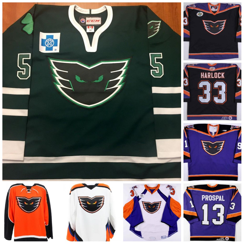

AHL Philadelphia Phantoms 33 David Harlock 13 PROSPAL Custom Hockey Jersey Stitch Name Stitched Number High Quality, As pic