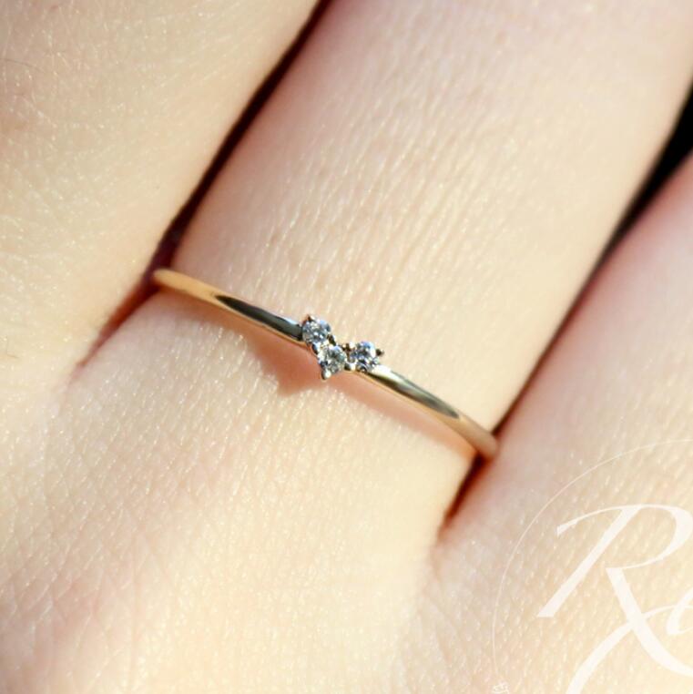 

jewelry agete heart zircon rings 14k gold plated thin rings for women simple hot fashion