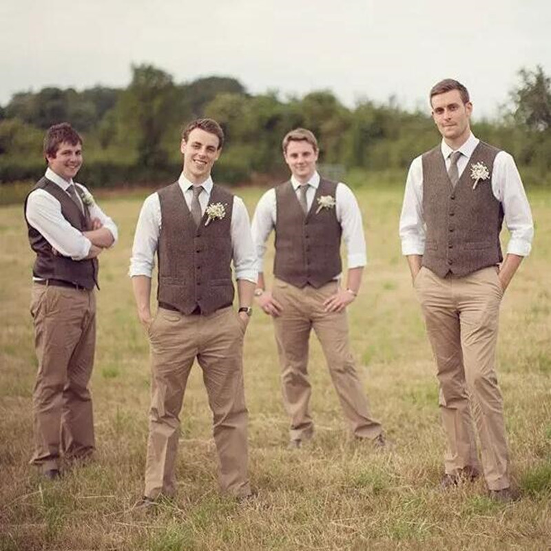 

Suit Vest Men Jacket Sleeveless Vintage Tweed Fashion Spring Autumn Plus Size Waistcoat Boutique Slim Fit Leisure Gentleman, Style 07