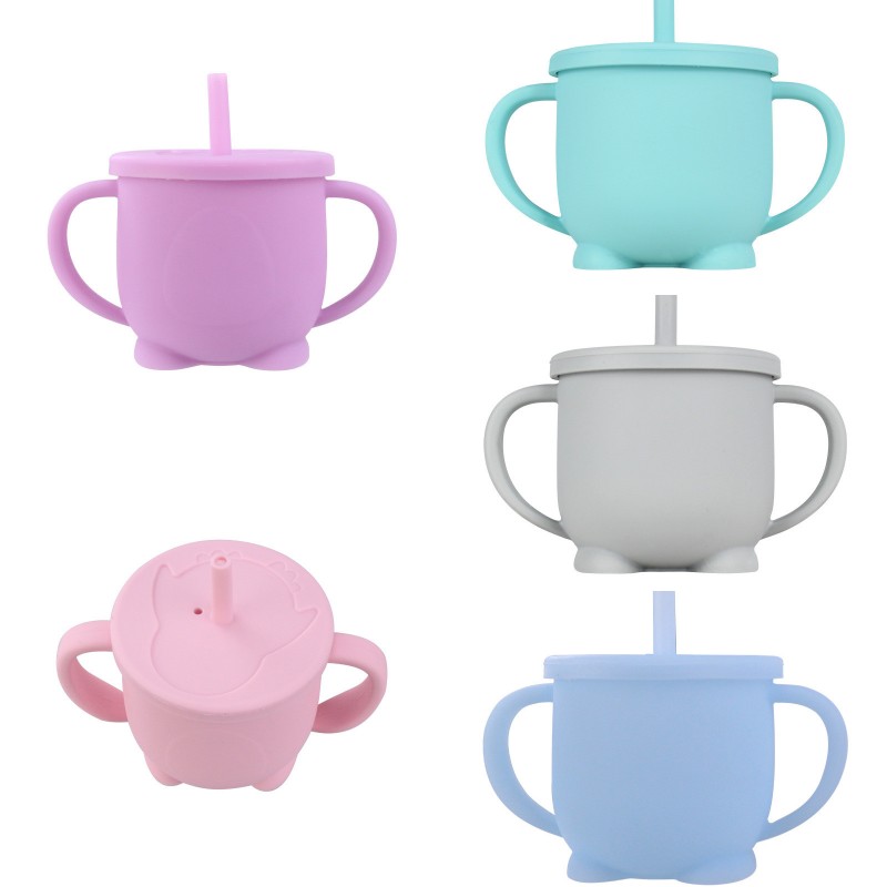 

Silicone Sippy Cup 160ml Baby Learning Drinking Cup LeakProof Child Water Cup Bottle Baby Water Drink Mug