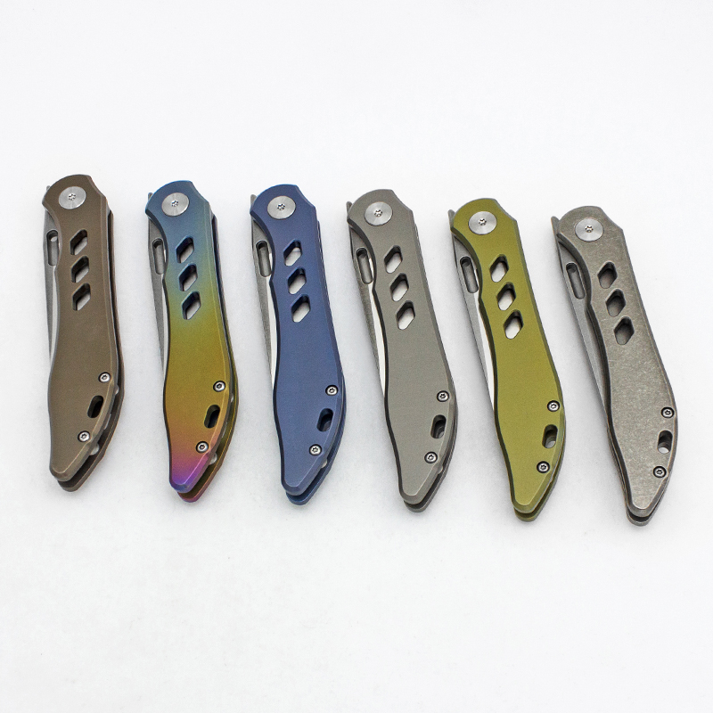 

Kingfisher Knife Real D2 Blade Titanium Handles Folding Knives Good Pocket EDC Outdoor Camping Hunting Tactical Tools Free Fast Shipping