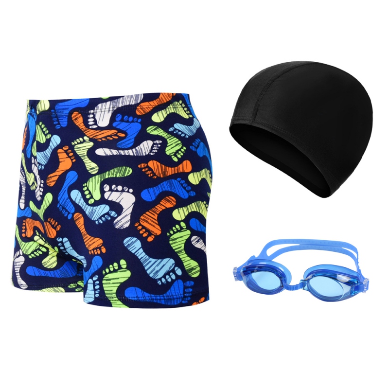 

Man Swimwear Swim Caps breathable Summer Swimming Trunk Swim Shorts Black Printed Men Adult Boys Swimsuit Swimming Goggles