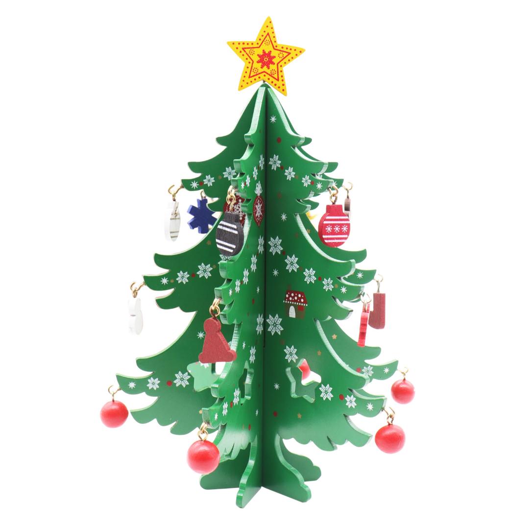 

1st 3D Kids DIY Felt Green Christmas Tree with Ornaments Children Christmas Gifts for New Year Door Wall Hanging Xmas Decoration