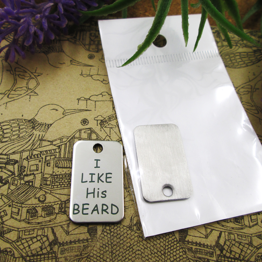 

40pcs--"I LIKE His Beard"stainless steel charms more style for choosing DIY Charms pendants for necklace