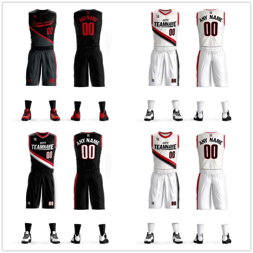 

Custom Basketball Jersey Sets Uniforms Kits Sports Clothing Breathable Custom College TEAM Basketball Jerseys Shorts Shirt, As pic