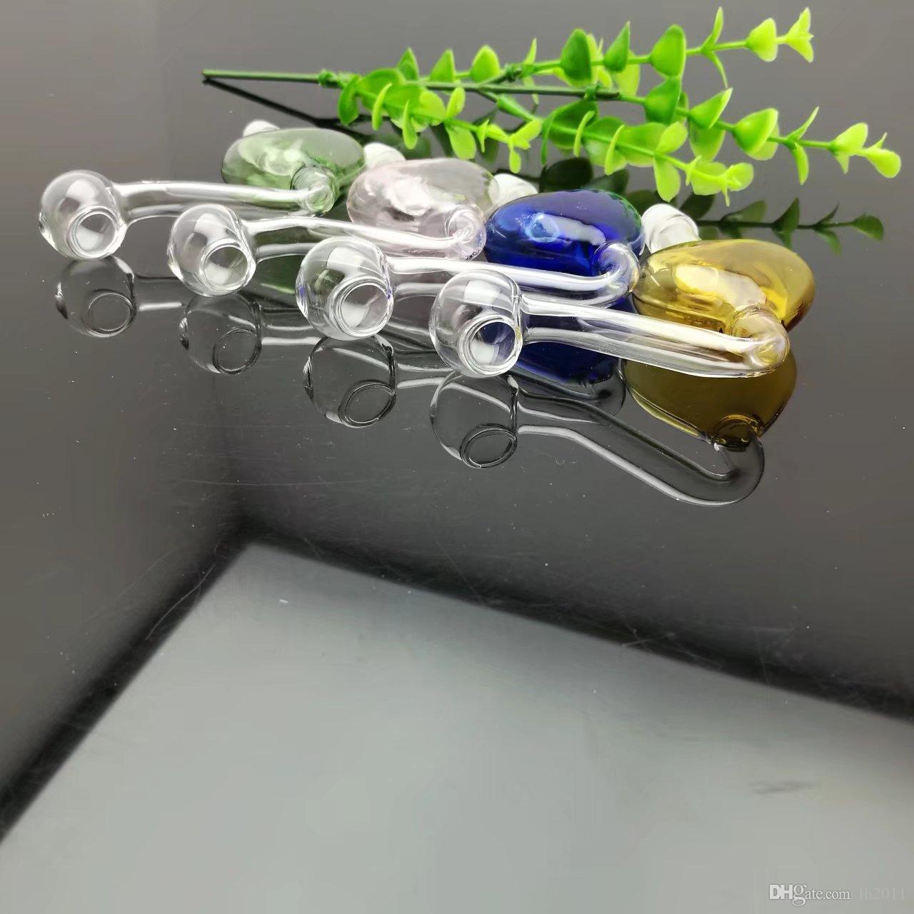 

Coloured peach heart S glass pot Glass bongs Oil Burner Glass Water Pipes Oil Rigs Smoking Free