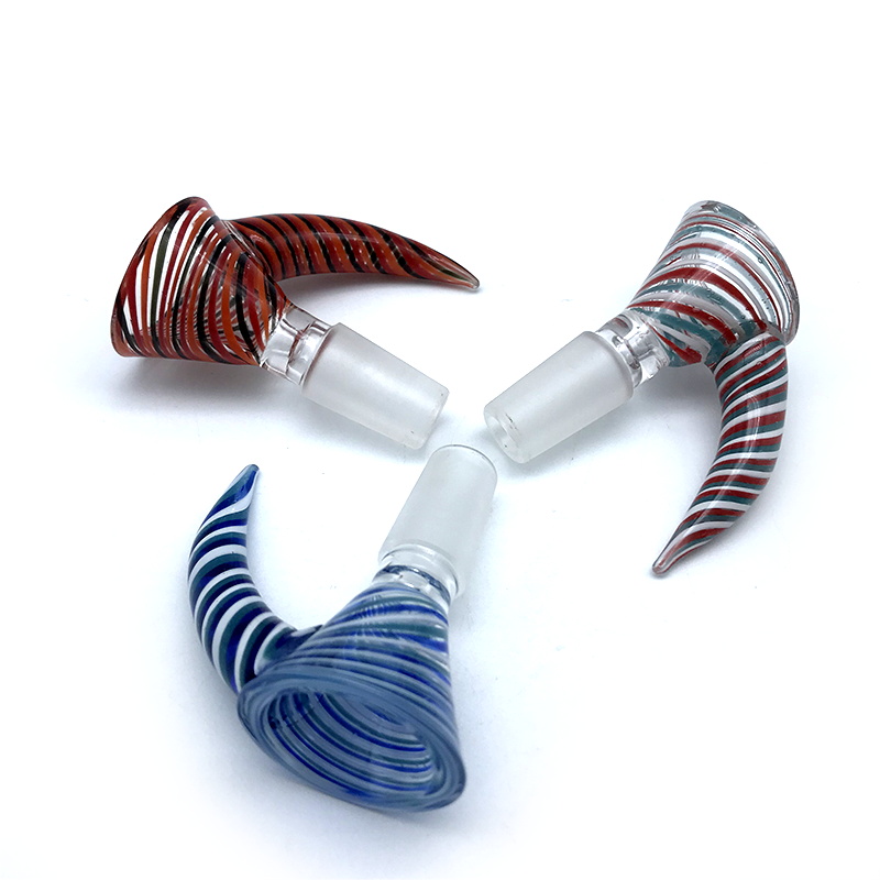

New Wig Wag Glass Bowl With Handle 14mm 18mm Male Heady Glass Bowl Bong Bowl Piece Smoking Aceesories For Bongs Glass Water Pipes