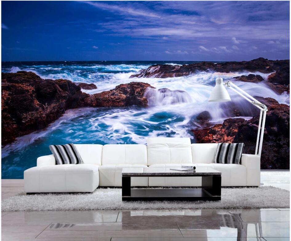 

custom photo 3d wallpaper Simple island beautiful scenery tv background living room home decor 3d wall murals wallpaper for walls 3 d, Non-woven