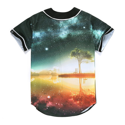 

New Style Man Baseball Jersey Sport Shirts 3D Fashion With Button Good Quality 26
