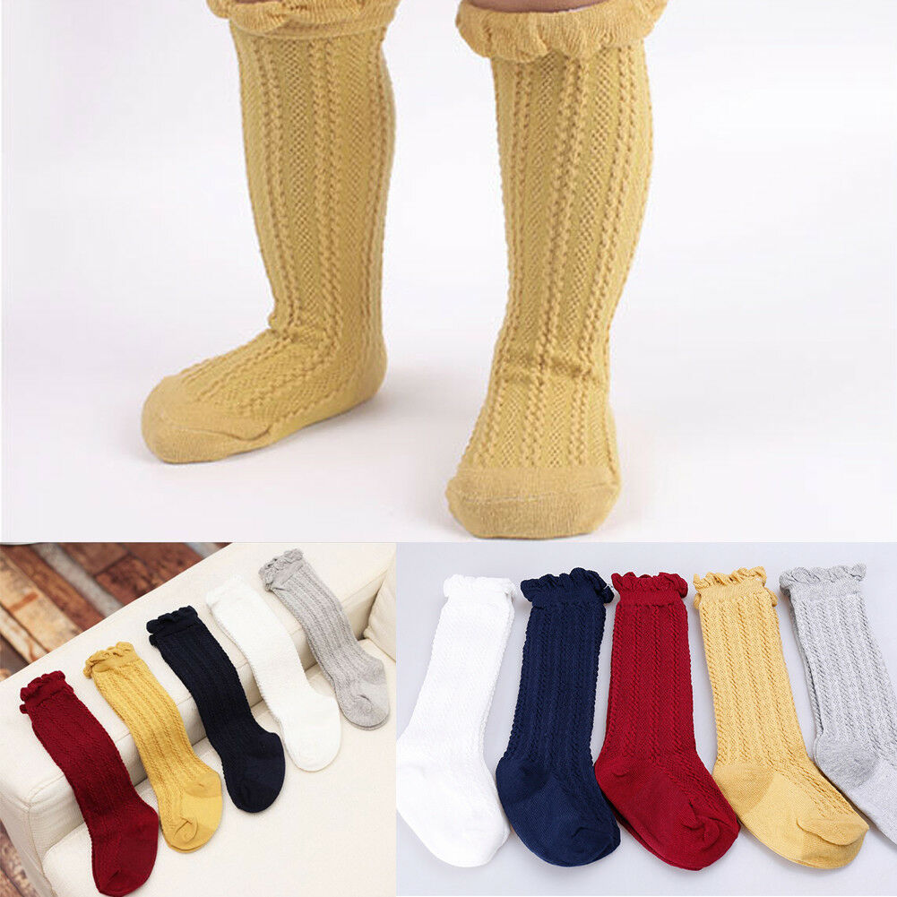 Algod/ón Escuela Beb/és Uniforme Rodilla Calcetines Altos Del Bowknot Del Tubo Medias Beb/és Ni/ños Peque/ños Partido Largo Medias Gris