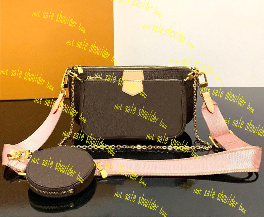 

Designer shoulder bags Top quality Triple Crossbody bag Designer wallet purse Three-piece combination, Black shoulder strap