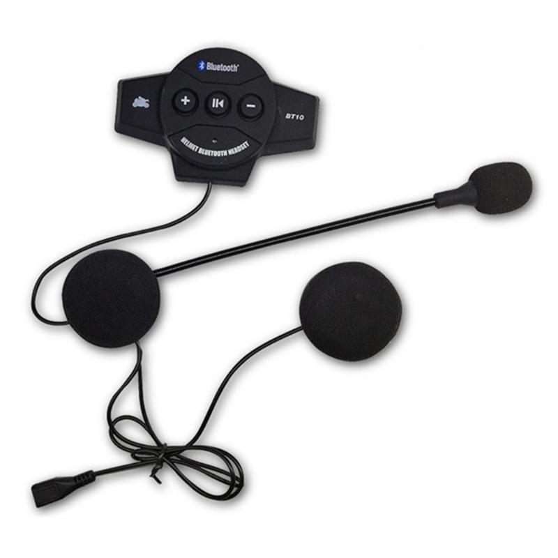 

For Motorcycle Helmet Mini Bluetooth Headset Stero Sound Headphone USB Charging Hands Free With Microphone Speakers Wireless