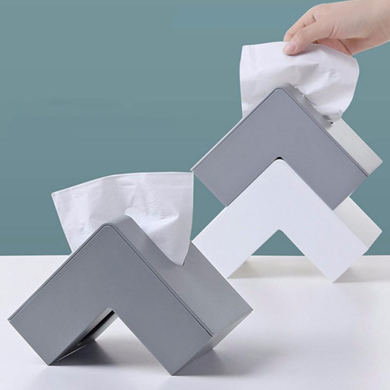 

Creative Nordic tissue box home office corner tray simple desktop paper towel storage box