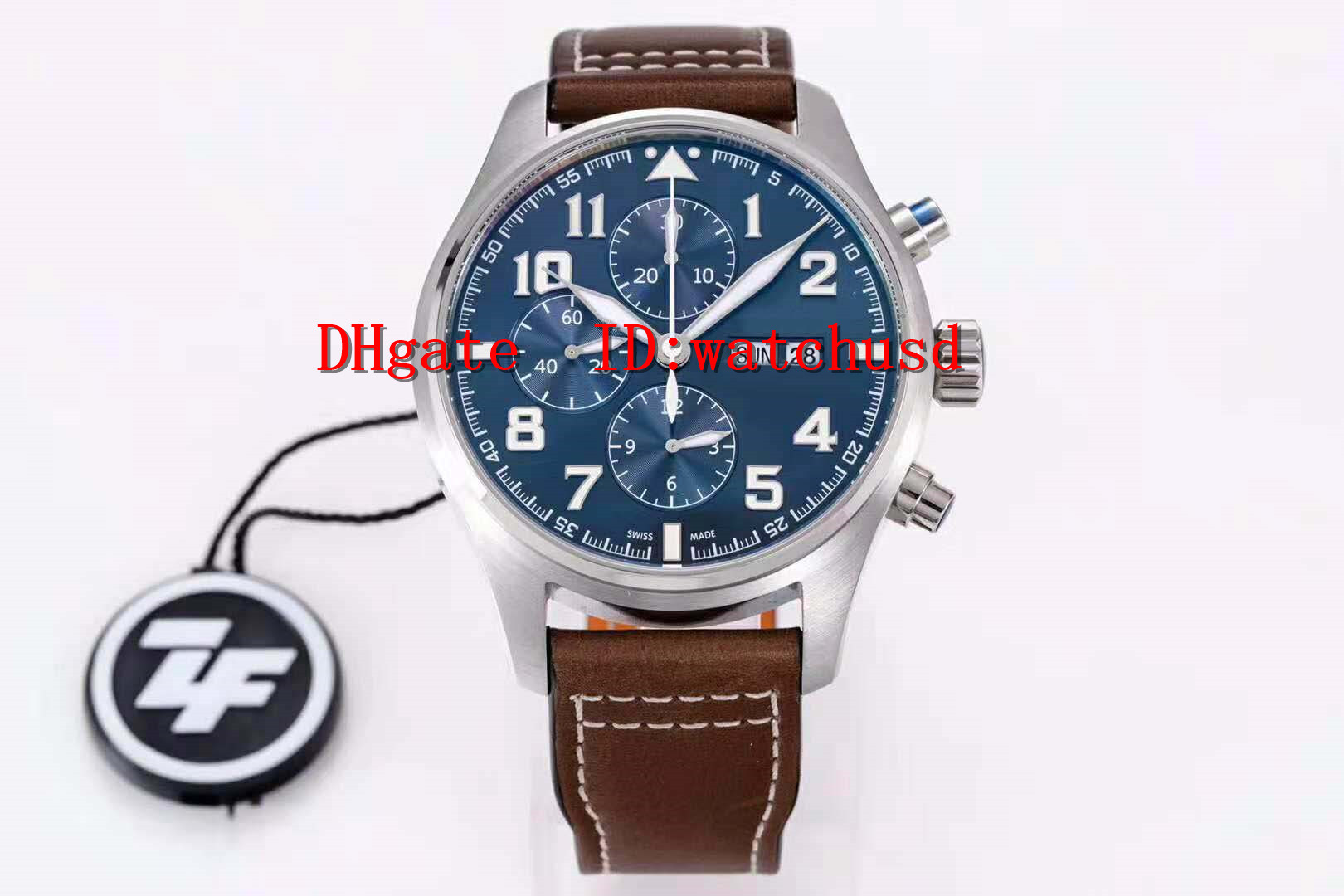 

ZF Factory Stainless Steel Luxury Watch Sapphire Crystal Waterproof Multifunction Casual Watches 7750 Chronograph Automatic Solid Case Back