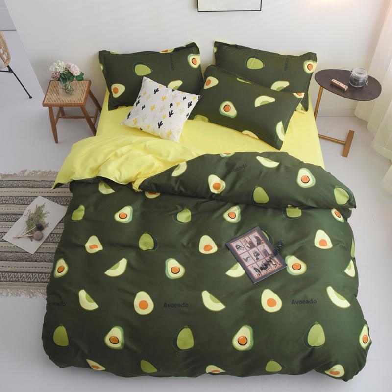 

57 Bedding Set for Kids Adult Duvet Cover King Queen Size Printing Bed Set Green Home Textiles Bedclothes 3/4pcs, Jifoury-lejufang020