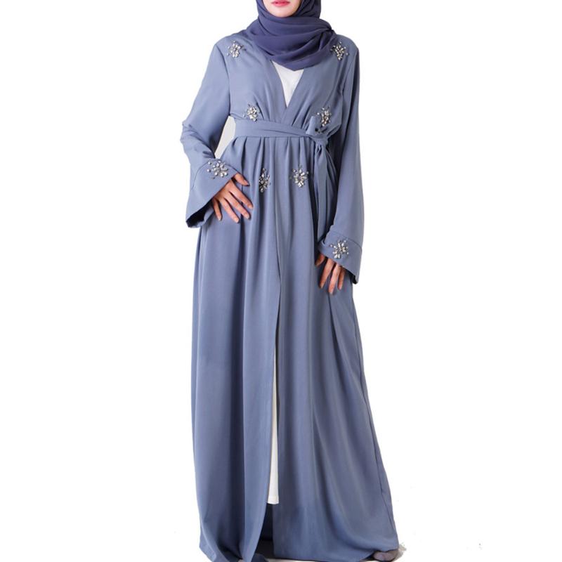 

Abaya Jilbab Muslim Maxi Dress 6 Colors Plus Size Kaftan High Waist Long Dress Vintage Fashion Islamic Clothings Long Robe