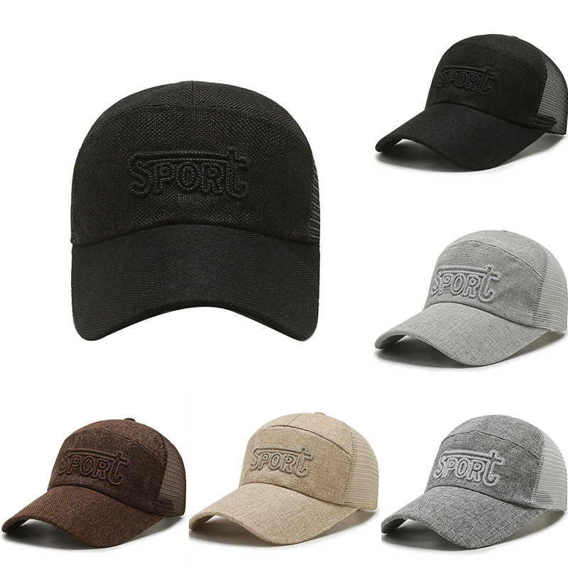 

New Baseball Caps Women Men Outdoor Baseball Hat Adjustable Snapback Summer Mesh Cap Hip Hop hat Baseball-Caps Gorras, Dark grey