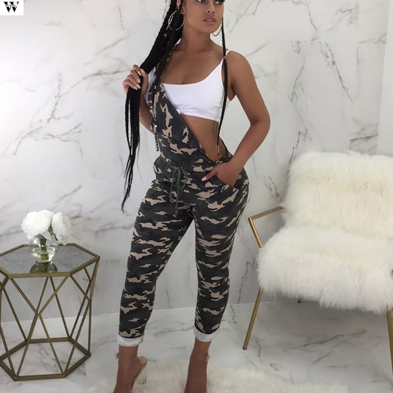 

Trendy Backless Jumpsuit Camouflage Jumpsuit Women Long Rompers Sexy Club Casual Overalls Long Pants 2.26