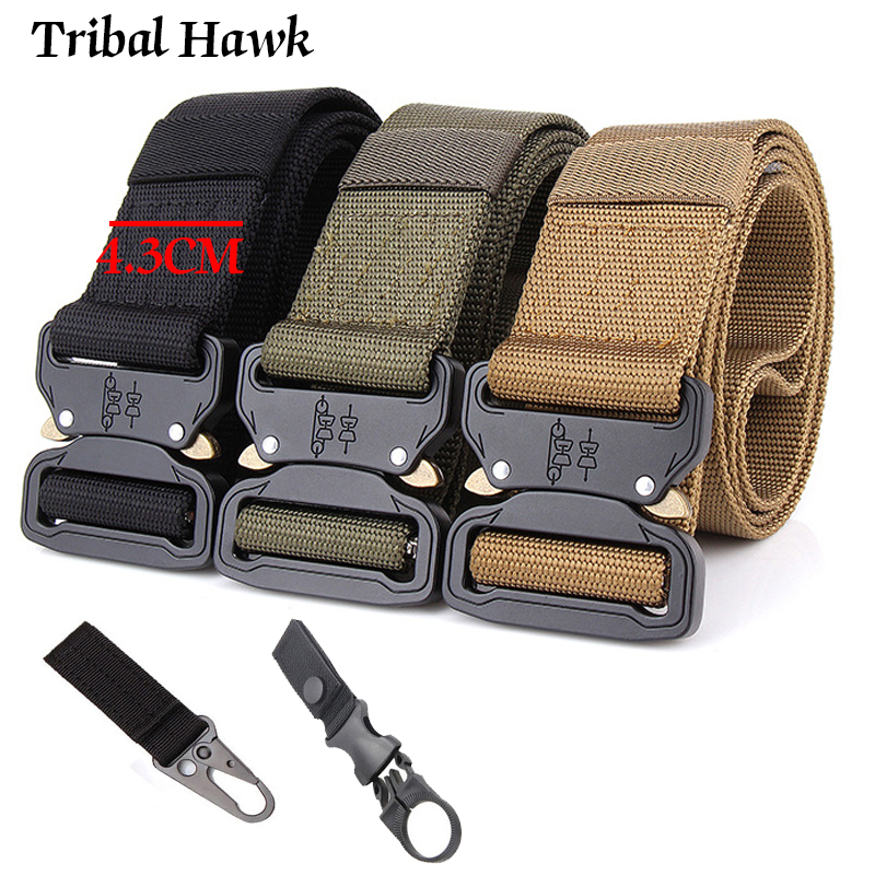 

Belts Men's Tactical Belt Army Nylon Jeans SWAT Survival Combat Black High Quality Strap Ceinture Wide