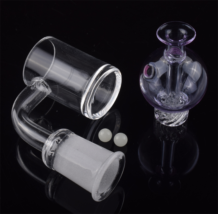 

5mm Bottom Quartz Banger with Colored Spinning Cyclone Carb Cap Terp Pearl 10mm 14mm 18mm Quartz Banger Nail for oil rig bong