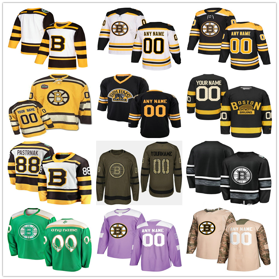

Custom Boston #43 Danton Heinen 42 David Backes 46 David Krejci 88 David Pastrnak Men Women Kids Youth Hockey Jerseys, Army green