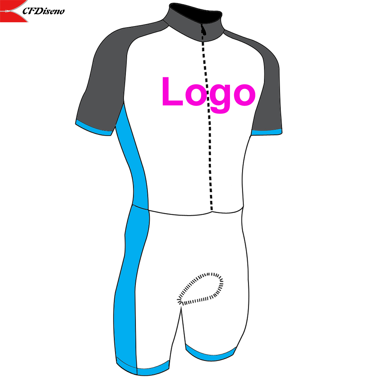 CFDiseno 2021 Outdoor Sports Wear Custom Cycling Jersey Sets Skin suit Short Sleeves Bicycle Skinsuit Ciclismo-image-522380762