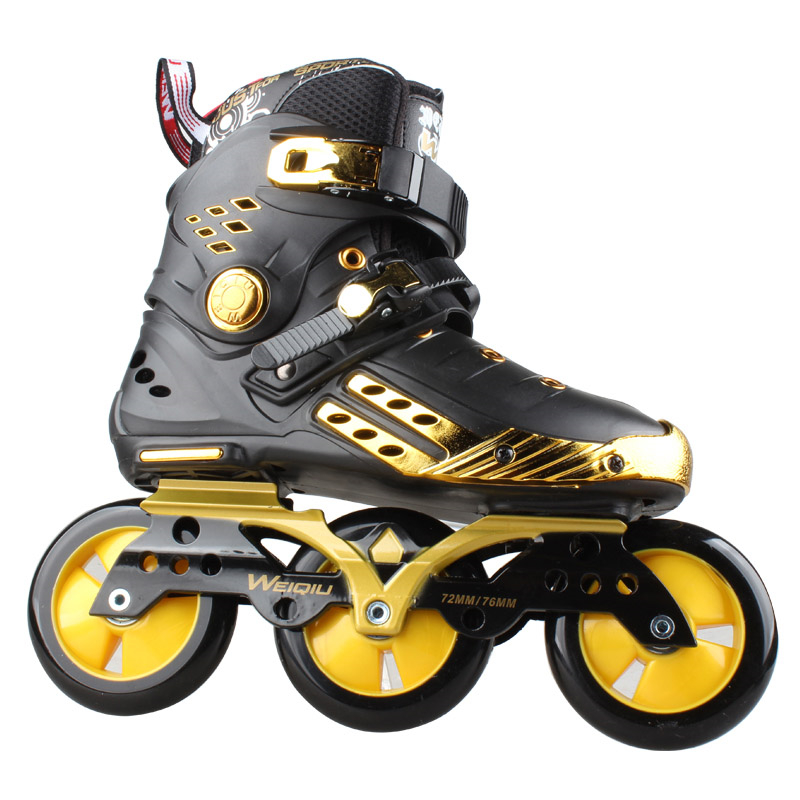 

2020 New Design Speed Inline Skates 3x100mm or 4x76/80mm Wheels High Ankle Roller Skates Professional Skating Shoes Free Skating, Option 2
