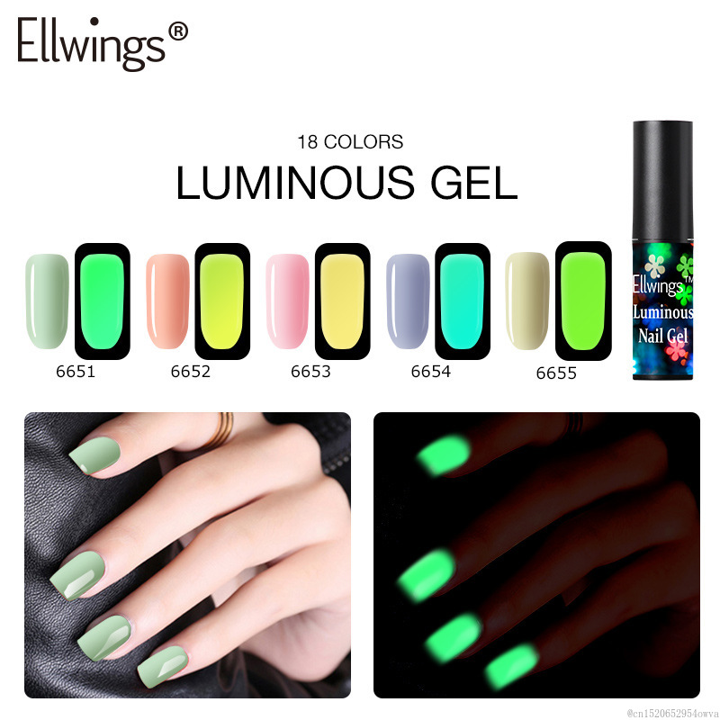 

18 Colors 6ml Luminous Gel Nail Polish Glow In The Dark UV LED Varnish Soak Off Nail Art Burst Magic Remove TSLM1, Violet