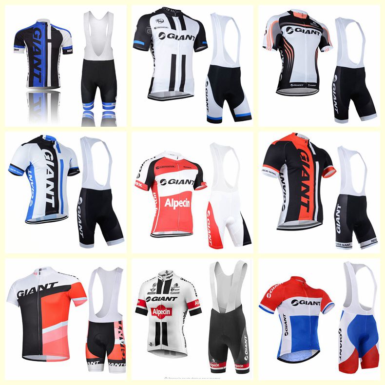

GIANT team Cycling Short Sleeves jersey bib shorts sets Men Bike Clothing High Quality summer bicycle sports U123003, Black;red