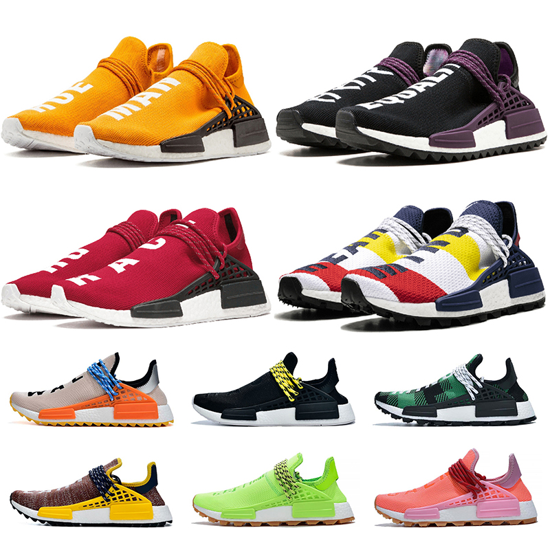 

2019 Pharrell Williams Nmd Human Race Running Shoes for men women BBC Green Plaid Heart Mind Nerd Blue Equality Reflective Outdoors Sneakers, A15