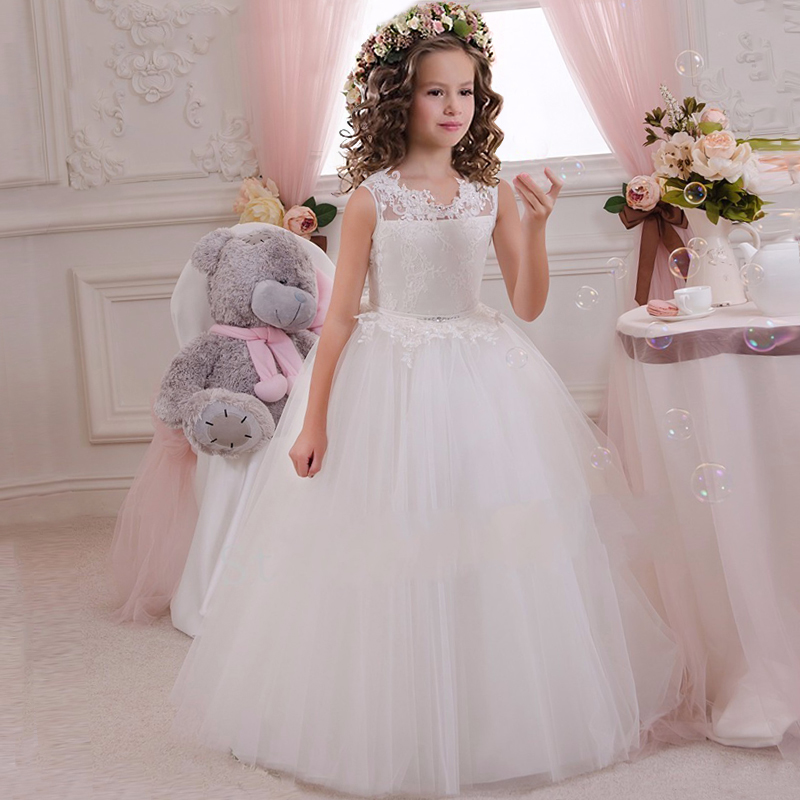 childrens white bridesmaid dresses