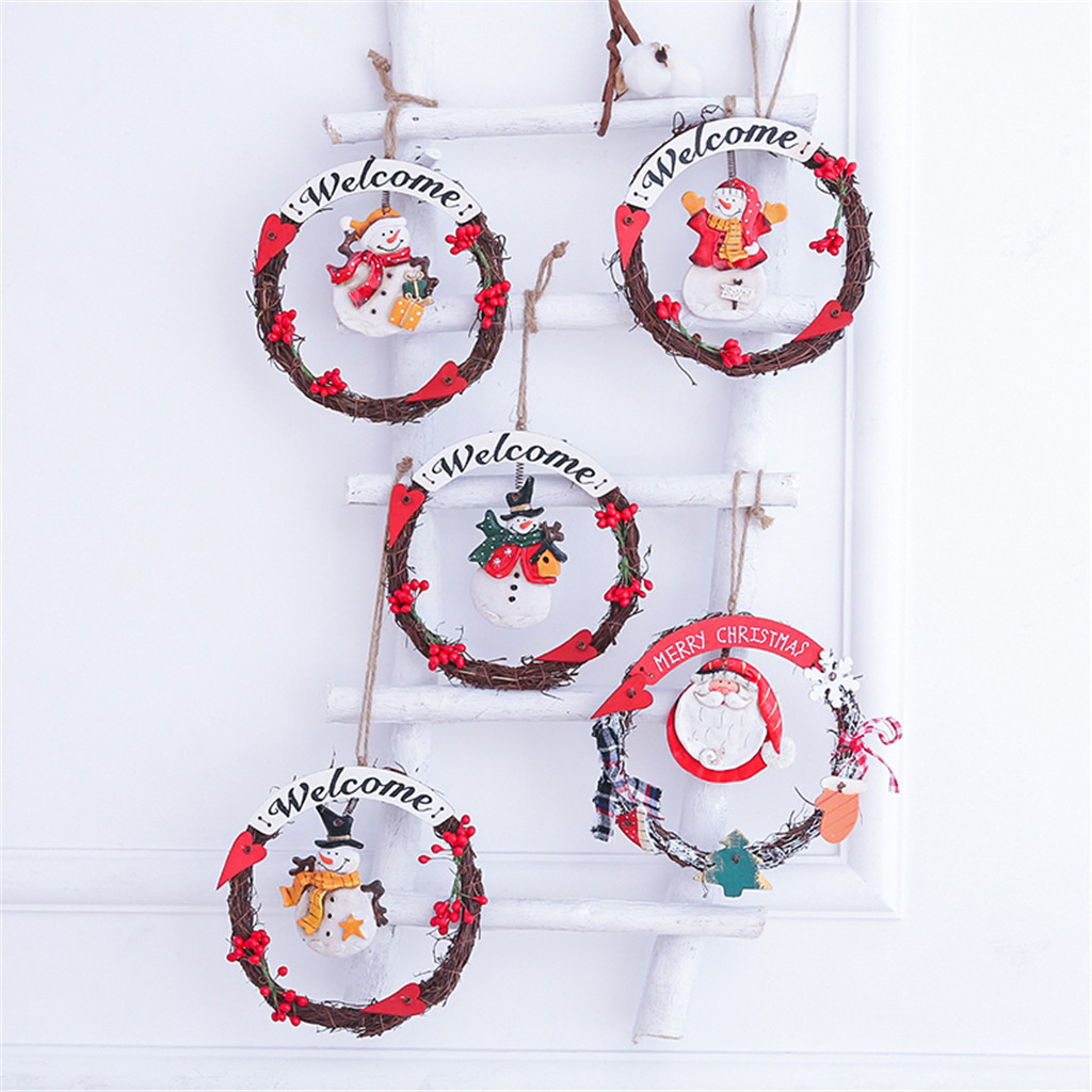 

Christmas Wreath Doll Snowman House Decor Christmas Tree Wall Baking Decoration Children Dollhouse Toys Kid Gift #3