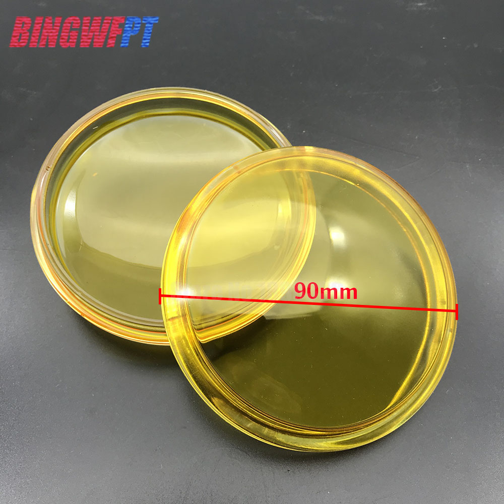 

2xRound Diameter 90mm Fog Lights Lamps yellow Anti-fog Glass Tempered Glass For Ford Escort EcoSport Focus Fiesta C-Max Falcon