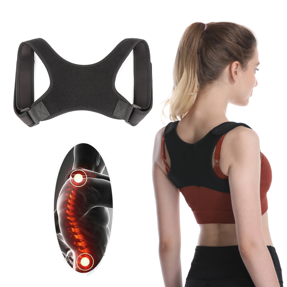 

Body Braces & Supports, Adjustable Back Support Posture Correctors Belt Shoulder Sports Brace Pain Relief, Postures Corrector Wellness, Black