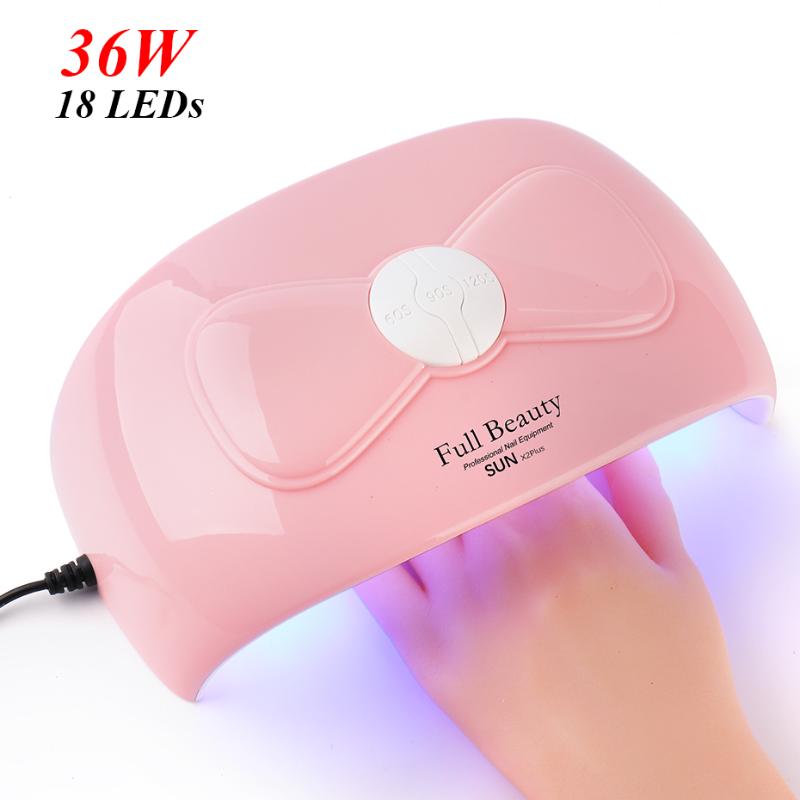 

36W/9W UV LED Nail Lamp For Manicure Pink Nail Dryer Machine Gel polish Curing Sun Light Lamp For Art LASUN X2plus, Mini