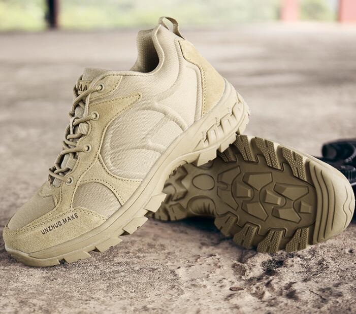 

mens autumn and winter new leather breathable low yakuda outdoor military boots light tactical boots mountaineering shoes training yakuda local online store, Black