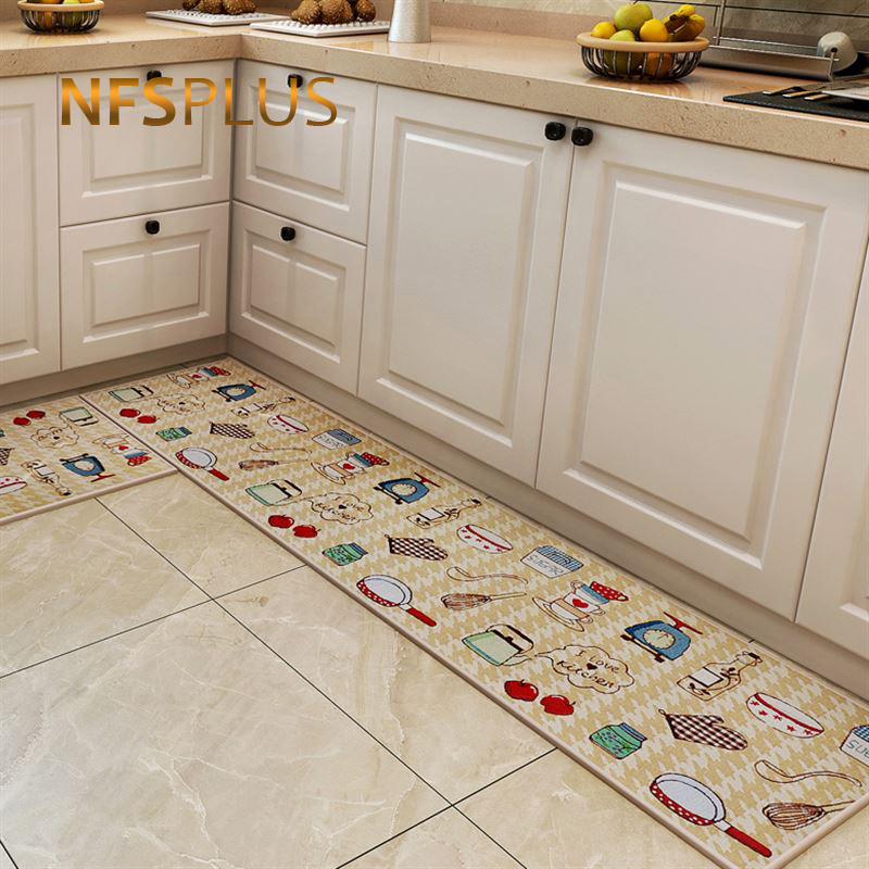 

Long Kitchen Carpet Floor Mat Living Room Hallway Area Rugs Cotton PVC Dotted Anti-Slip Entrance Door Mats Doormat Home Outdoor, As pic