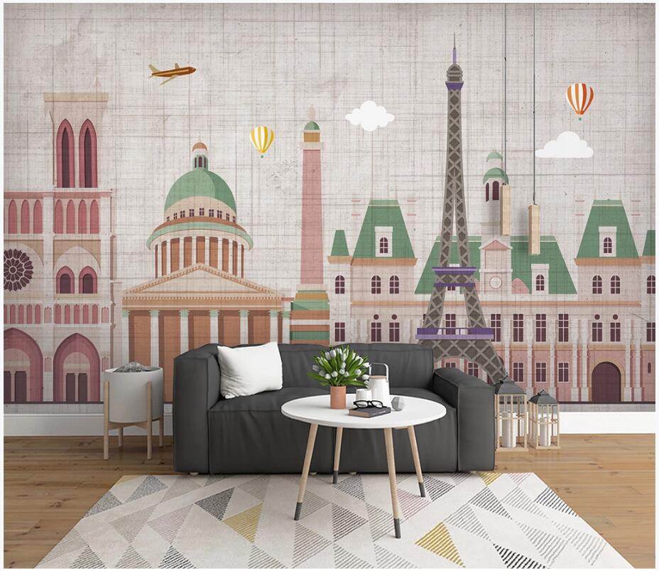 

3d wallpaper custom photo Modern minimalist city architecture background Children's room home decor 3d wall murals wallpaper for walls 3 d, Non-woven wallpaper