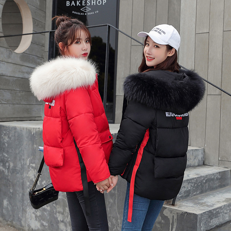 

Wholesale cotton clothing women's winter new loose student short jacket, Creamy-white